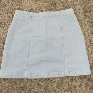 Blue courdory mini skirt